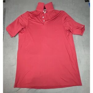 Kjus Polo Shirt Mens Medium Red Stretch Lightweight Comfort Fit‎ Outdoor Preppy